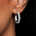 Pendientes de aro Eternity Heart - Oro blanco