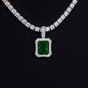 Colgante de microdiamantes en oro blanco