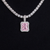 Colgante de microdiamante en oro blanco
