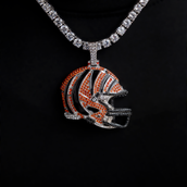 Official NFL 2025 Edition Cincinnati Bengals Helmet Pendant