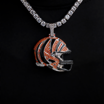 2025 Cincinnati Bengals Team Helmet Pendant - White Gold