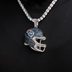 2025 Tennessee Titans Team Helmet Pendant - White Gold