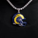 Official NFL 2025 Edition Los Angeles Rams Helmet Pendant