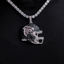 Colgante de casco de los Atlanta Falcons 2025 - Oro blanco