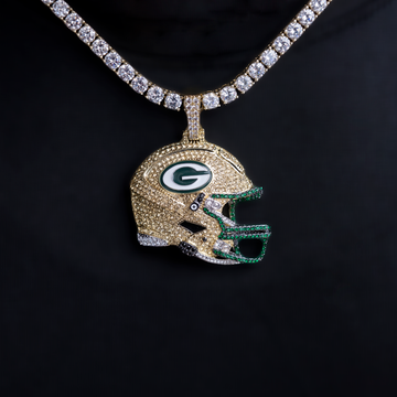 Official NFL 2025 Edition Green Bay Packers Helmet Pendant