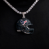 Colgante de Casco de los Houston Texans 2025 - Oro Blanco