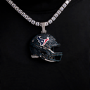 Colgante de Casco de los Houston Texans 2025 - Oro Blanco