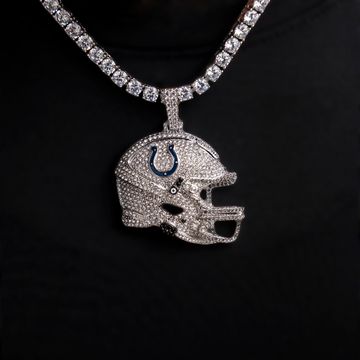 2025 Indianapolis Colts Team Helmet Pendant - White Gold