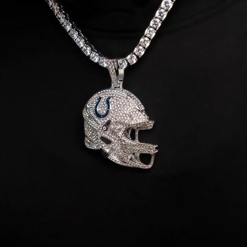 2025 Indianapolis Colts Team Helmet Pendant - White Gold