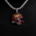 Colgante del casco del equipo Washington Commanders 2025 - Oro blanco