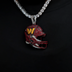 Colgante del casco del equipo Washington Commanders 2025 - Oro blanco
