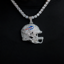 2025 Buffalo Bills Team Helmet Pendant - White Gold