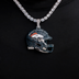 Colgante de casco de los Denver Broncos 2025 - Oro blanco