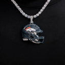 Colgante de casco Denver Broncos edición oficial NFL 2025