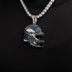 Colgante de casco de los Denver Broncos 2025 - Oro blanco