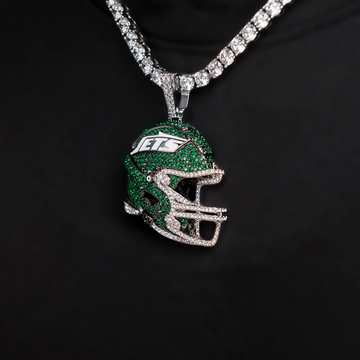 Colgante Casco de los New York Jets 2025 - Oro Blanco