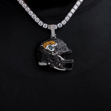 2025 Jacksonville Jaguars Team Helmet Pendant - White Gold