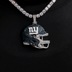 New York Giants Team Helmet Pendant + 3mm Diamond Tennis Necklace in White Gold Bundle
