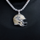 Colgante del Casco de los New Orleans Saints 2025 - Oro Blanco