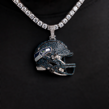 2025 Seattle Seahawks Team Helmet Pendant - White Gold