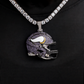 2025 Minnesota Vikings Team Helmet Pendant - White Gold
