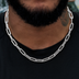 Paper Clip Chain in White Gold- 8mm