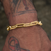 Pulsera de Sujetapapeles en Oro Amarillo - 8mm