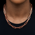 Paper Clip Necklace in Rose Gold- 8mm