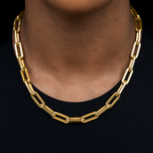 Collar de eslabones en oro amarillo - 8mm
