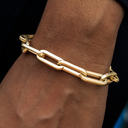 Pulsera de sujetapapeles en oro amarillo - 8mm