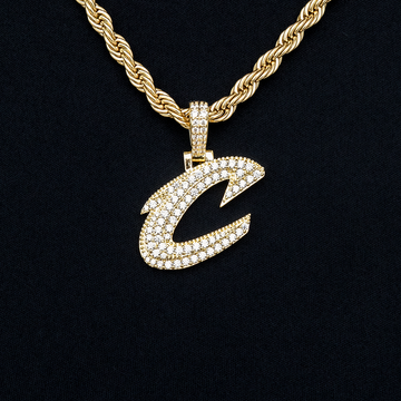 Cleveland Cavaliers Official NBA Micro Logo Pendant in Yellow Gold