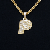 Indiana Pacers Official NBA Micro Logo Pendant in Yellow Gold