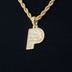 Indiana Pacers Official NBA Micro Logo Pendant in Yellow Gold