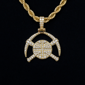 Denver Nuggets Official NBA Micro Logo Pendant in Yellow Gold