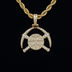 Denver Nuggets Official NBA Micro Logo Pendant in Yellow Gold