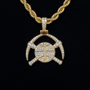 Denver Nuggets Official NBA Micro Logo Pendant in Yellow Gold
