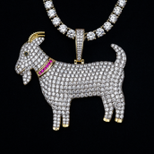 Large GOAT Pendant in Yellow Gold