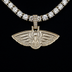 New Orleans Pelicans Official NBA Micro Logo Pendant in Yellow Gold