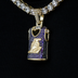 Los Angeles Lakers Official NBA Jersey Pendant - Yellow Gold