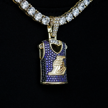 Los Angeles Lakers Official NBA Jersey Pendant - Yellow Gold