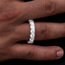 Anillo de banda de eternidad de 5 mm en vermeil de oro blanco