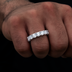 Anillo de banda de eternidad de 5 mm en vermeil de oro blanco