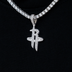 Houston Rockets Official NBA Micro Logo Pendant in White Gold