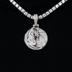 Dallas Mavericks Official NBA Micro Logo Pendant in White Gold