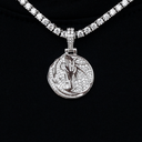 Dallas Mavericks Official NBA Micro Logo Pendant in White Gold