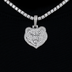 Memphis Grizzlies Official NBA Micro Logo Pendant in White Gold