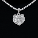 Memphis Grizzlies Official NBA Micro Logo Pendant in White Gold