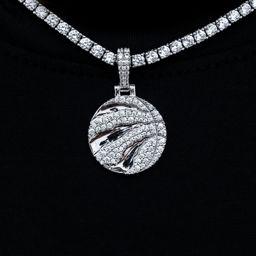 Toronto Raptors Official NBA Micro Logo Pendant in White Gold