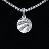Toronto Raptors Official NBA Micro Logo Pendant in White Gold