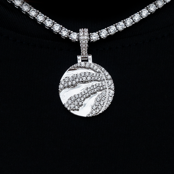Toronto Raptors Official NBA Micro Logo Pendant in White Gold